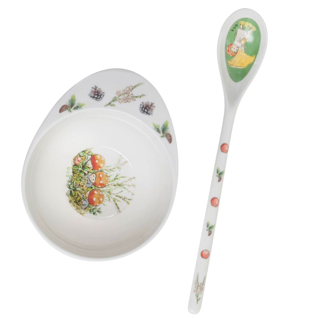 Elsa Beskow "Children of Forest" Baby Feeding Bowl & Spoon