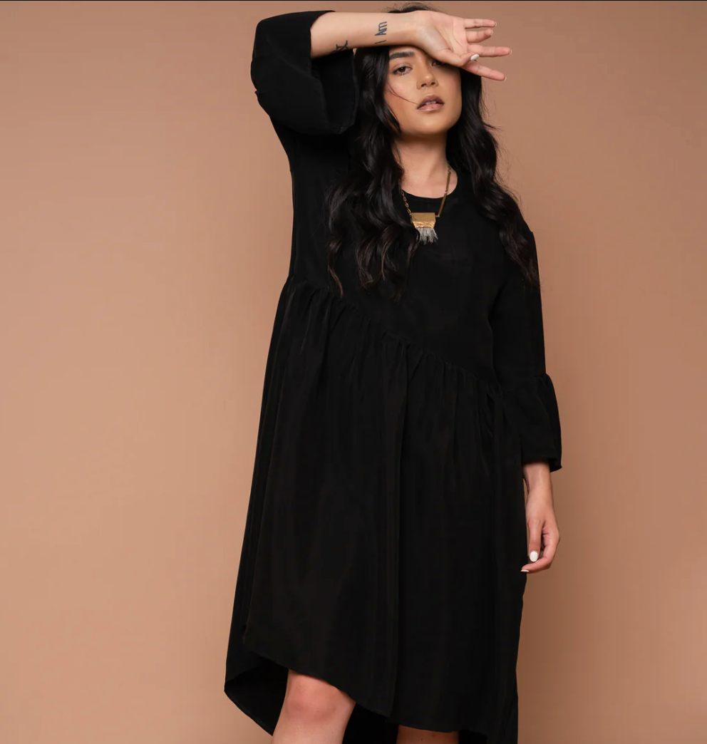 Altar Houseline Aurelia Dress in Black