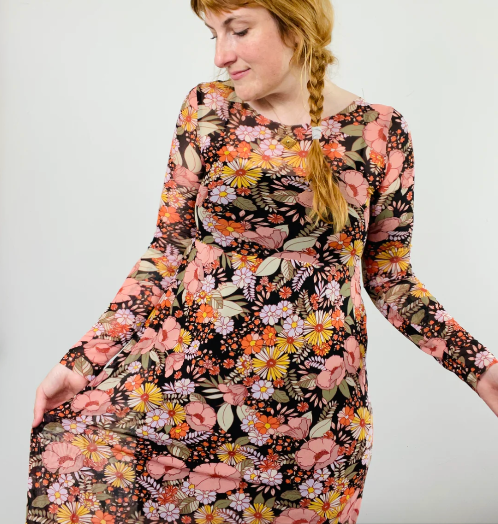 Altar Houseline Megumi Dress in Midnight Moon Floral