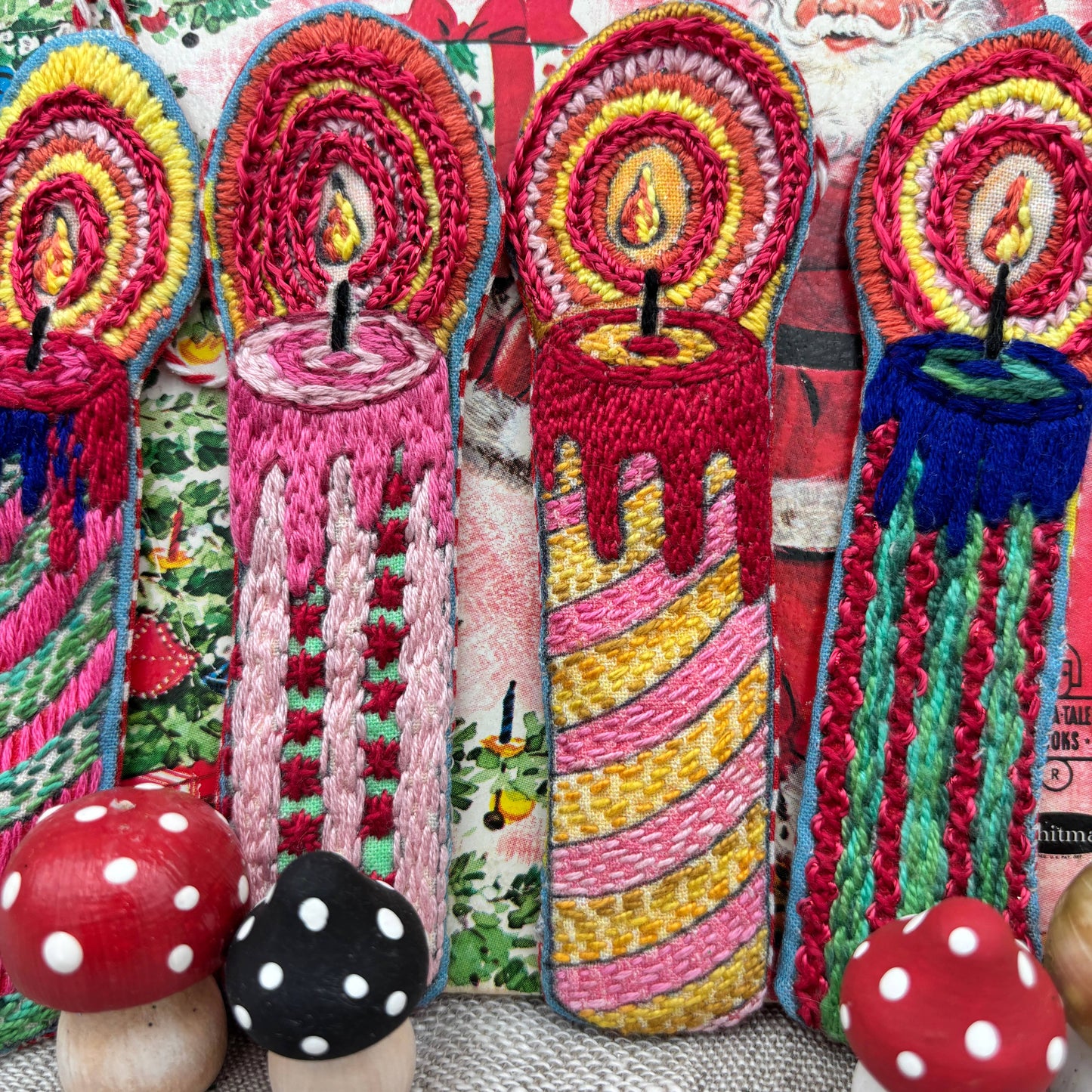 Dropcloth Samplers - Candle Ornaments