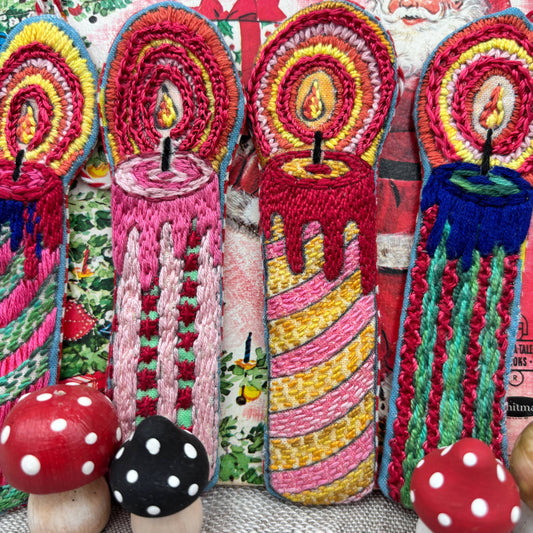 Dropcloth Samplers - Candle Ornaments