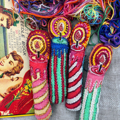 Dropcloth Samplers - Candle Ornaments
