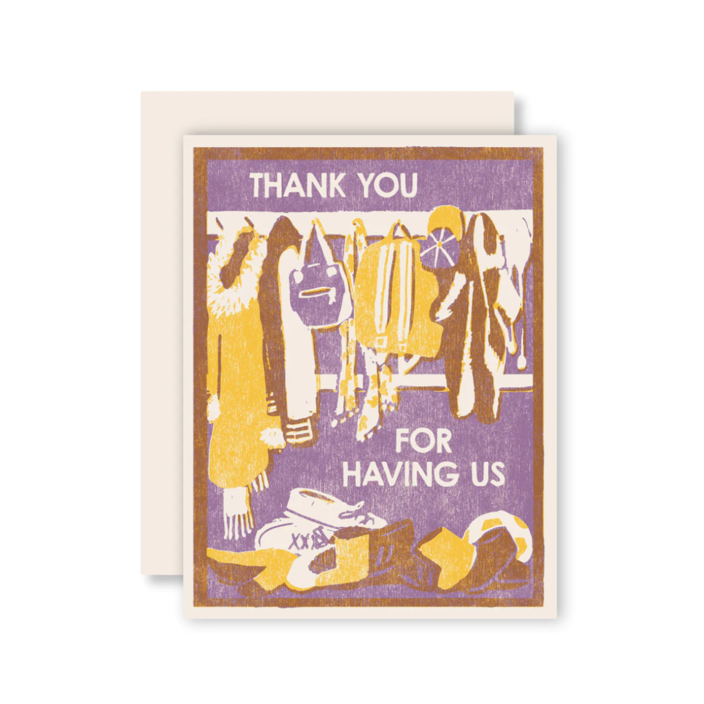 "Thank You For Having Us" Letterpress Greeting Card - Box Set of 6