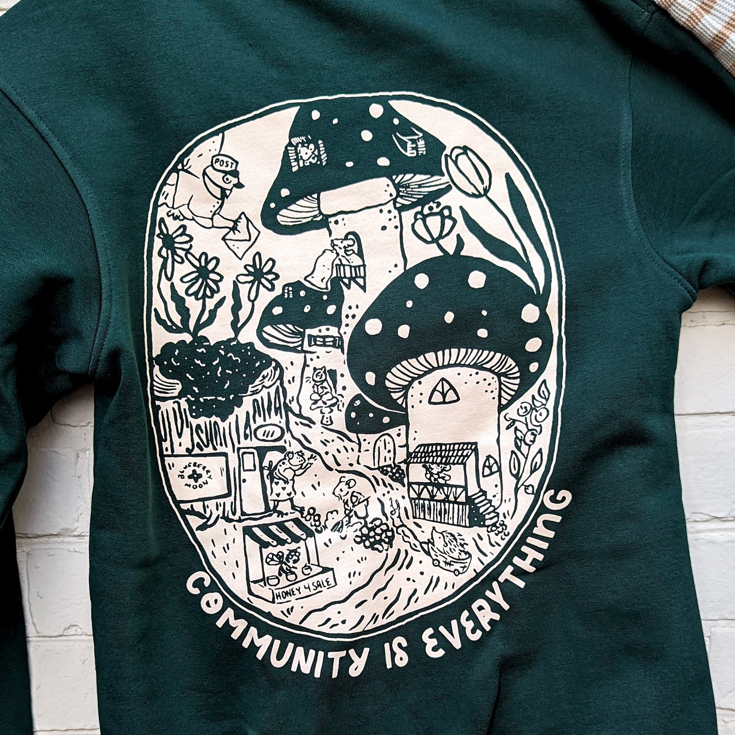 "Community Is Everything" Green Crewneck Sweater
