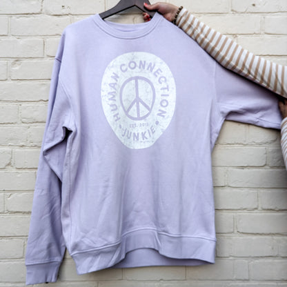 Human Connection Lavender Crewneck Sweater