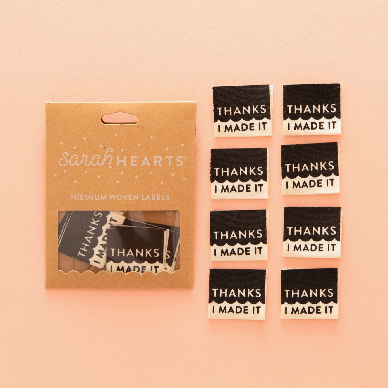 Thanks I Made It Organic Cotton - Sewing Woven Label Tags
