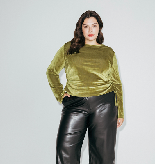 Velvet Ruched Top