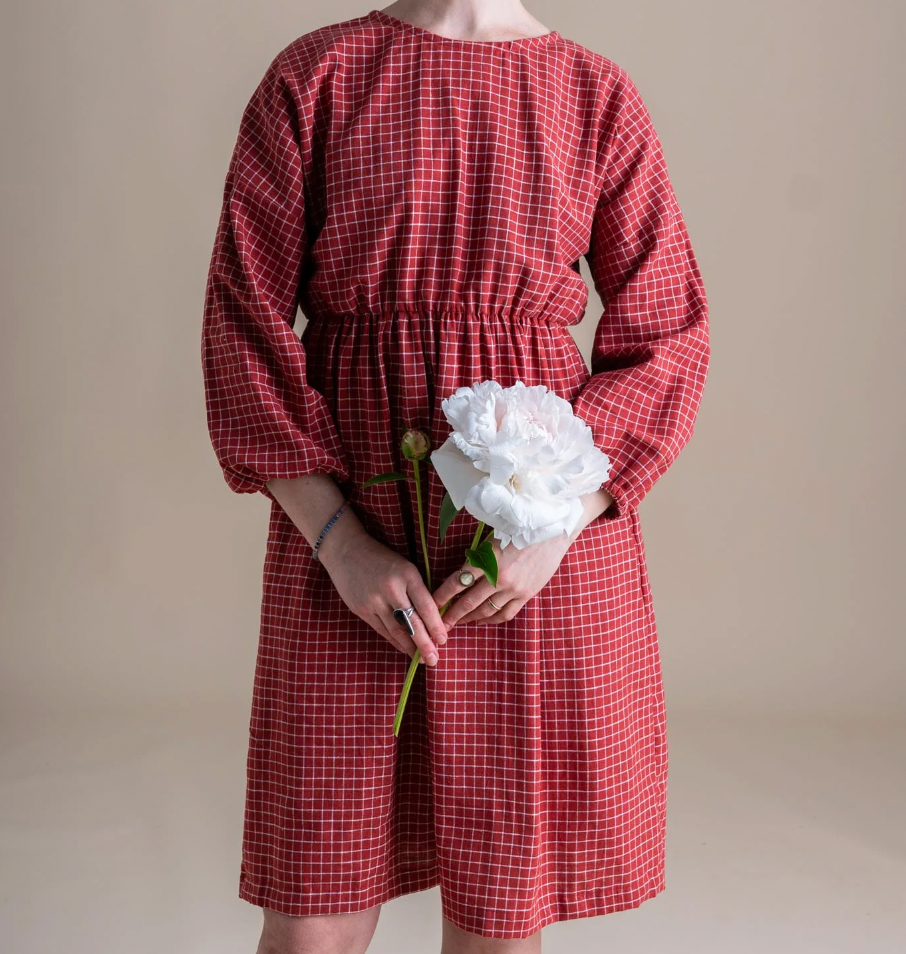 Conscious Clothing - Clara Dress in Red Check
