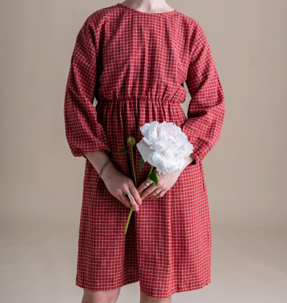 Conscious Clothing - Clara Dress in Red Check