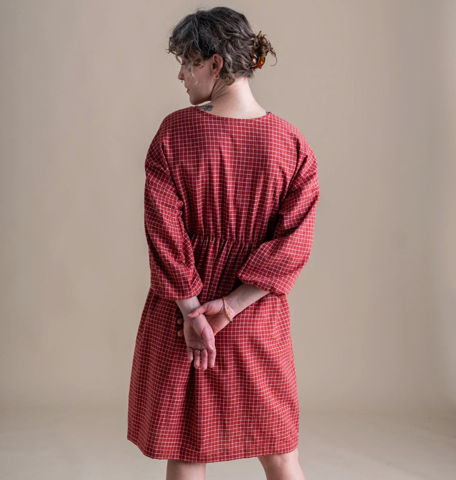 Conscious Clothing - Clara Dress in Red Check