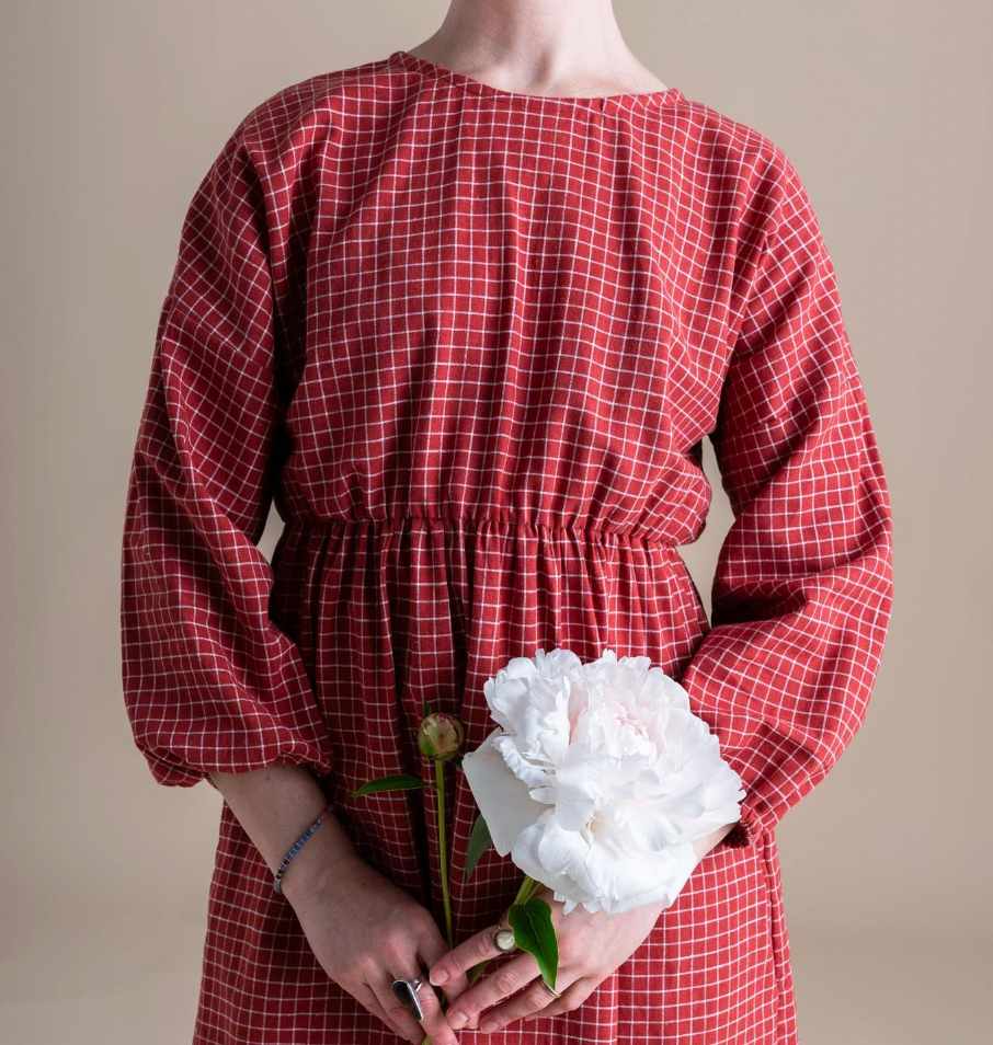 Conscious Clothing - Clara Dress in Red Check