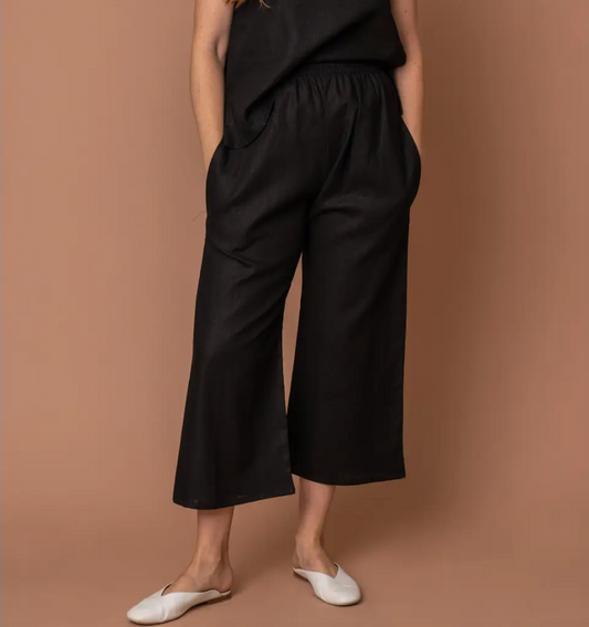 Altar Houseline Black Linen Trouser
