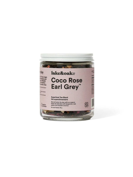 Coco Rose Earl Grey - Superfood Tea Blend | Lake & Oak Tea Co.