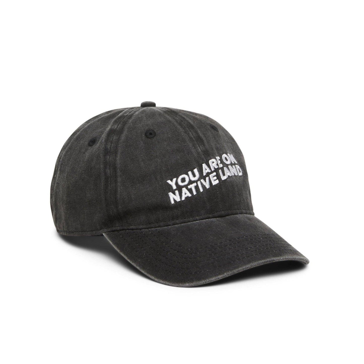 'You Are On Native Land' Hat - Black