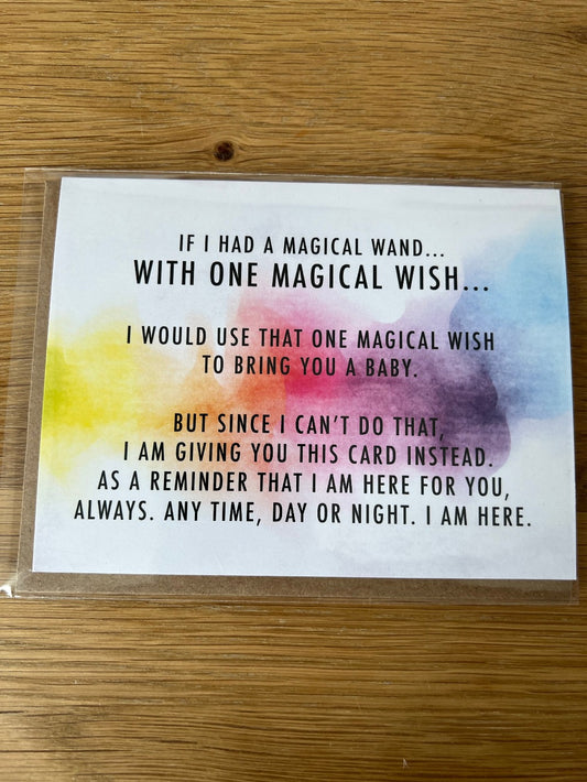 'If I had a magical wand..' Greeting Card | Pretty By Her